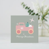 Vintager LKW Groovy Weihnachtskekse Karte (Stehend Vorderseite)