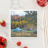 Vintager LKW Happy Birthday Serviette (Beispiel)