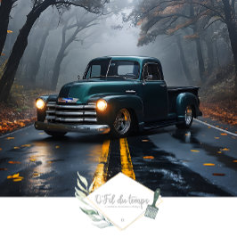 Vintager LKW Herbst - Leitfaden für Autobahnen Seidenpapier