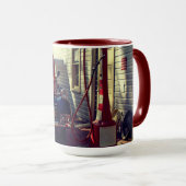 Vintager LKW in der Rustikalen Tankstelle Tasse (VorderseiteRechts)