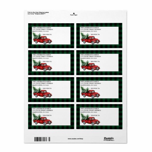 Vintager LKW-Karierter Urlaub (Vorne)