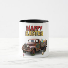 Vintager LKW mit Ostereiern Happy Oster Tasse