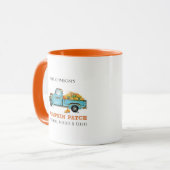 Vintager LKW mit Pumpkin Personalisiert Tasse (Vorderseite Links)