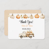 Vintager LKW mit Pumpkins Danke Karten (Vorne/Hinten)