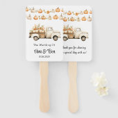 Vintager LKW mit Pumpkins Hochzeit Fächer (Vorne und Hinten)
