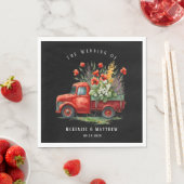 Vintager LKW mit roten Pflücken Serviette (Beispiel)