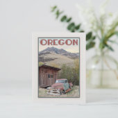 Vintager Lkw Oregon Postkarte (Stehend Vorderseite)