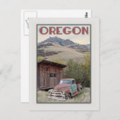 Vintager Lkw Oregon Postkarte (Vorne/Hinten)