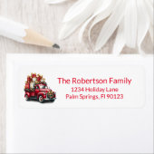 Vintager Lkw präsentiert rote Rücksendeadresse (Insitu)