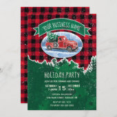 Vintager Lkw Rustikale Feiertagsparty Einladung (Vorne/Hinten)