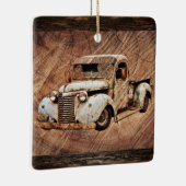 Vintager LKW Rustikale Keramik Keramikornament (Rechts)