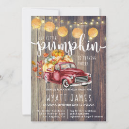 Vintager LKW Rustikaler Barnwood Herbst Geburtstag