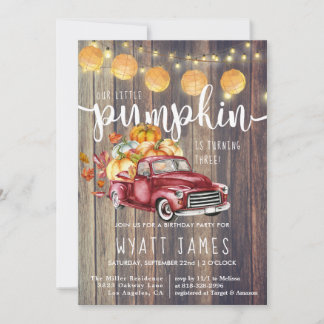 Vintager LKW Rustikaler Barnwood Herbst Geburtstag