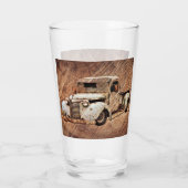 Vintager LKW Rustikales Holz Glas (Rückseite)