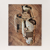 Vintager LKW Rustikales Holz Puzzle (Vertikal)