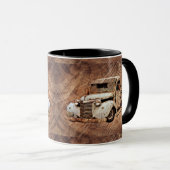 Vintager LKW Rustikales Holz Tasse (VorderseiteRechts)
