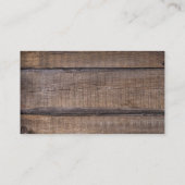 Vintager LKW Rustikalholz Visitenkarte (Rückseite)