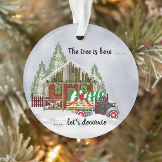 Vintager LKW und Weihnachtsbaum Ornament (Baum)