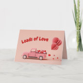 Vintager LKW-Valentinstag Karte (Vorderseite)