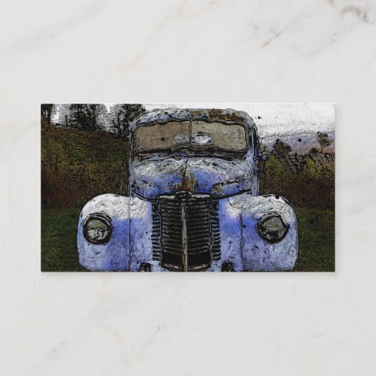 Vintager LKW Visitenkarte (Rückseite)