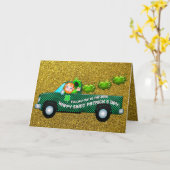 Vintager LKW von Green St Patrick Karte (Gelbe Blume)