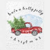 Vintager LKW Weihnachten im Jolly Fleecedecke (Vorderseite)