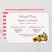 Vintager Lkw Weihnachts-Probe Einladung (Vorne/Hinten)