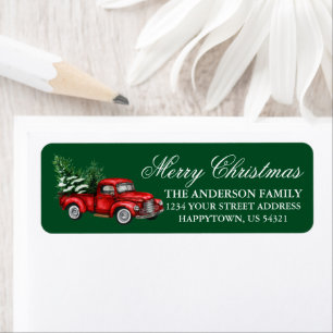 Vintager LKW Weihnachtsansprache Grün