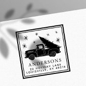 Vintager Lkw Weihnachtsbaum Weihnachtsanschrift Permastempel