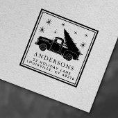 Vintager Lkw Weihnachtsbaum Weihnachtsanschrift Permastempel