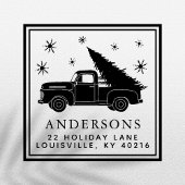 Vintager Lkw Weihnachtsbaum Weihnachtsanschrift Permastempel