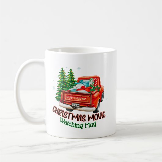 Vintager LKW Weihnachtsfilm Tasse (Links)