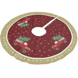 Vintager LKW Weihnachtskrug Polyester gebürstet Weihnachtsbaumdecke