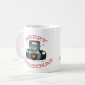Vintager LKW Weihnachtsschmuck Kaffeetasse (Vorderseite Links)