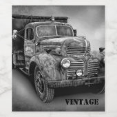 VINTAGER LKW WEINETIKETT (Einzelnes Label)