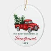 Vintager LKWs Weihnachten Weihnachten Keramik Ornament (Links)