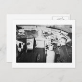 Vintager Lokomotivingenieur im Fahrerhaus Postkarte (Vorne/Hinten)