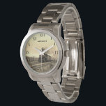 Vintager Lokomotivzug Birthday Black Travel Armbanduhr<br><div class="desc">Vintage Lokomotive,  Bahn,  Schwarz und Weiß,  Uhr. Personalisieren Sie es mit Ihrem Namen.</div>