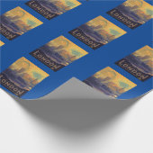 Vintager London Big Ben Parliament Thames River Geschenkpapier (Ecke)