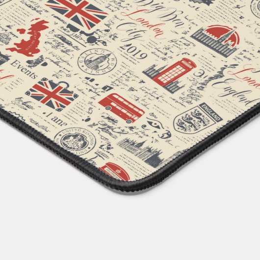 Vintager London Desk Mat Schreibtischunterlage (Ecke)