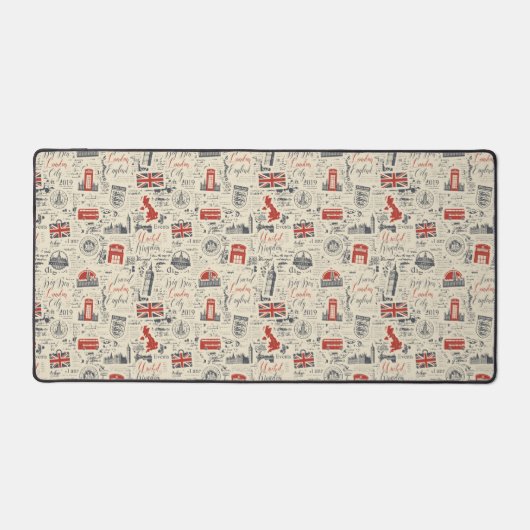 Vintager London Desk Mat Schreibtischunterlage (Vorderseite)