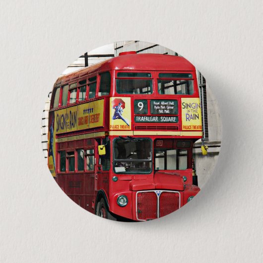 Vintager Londoner Bus Button (Vorderseite)