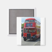 Vintager Londoner Bus Magnet (Vorderseite/Rückseite)