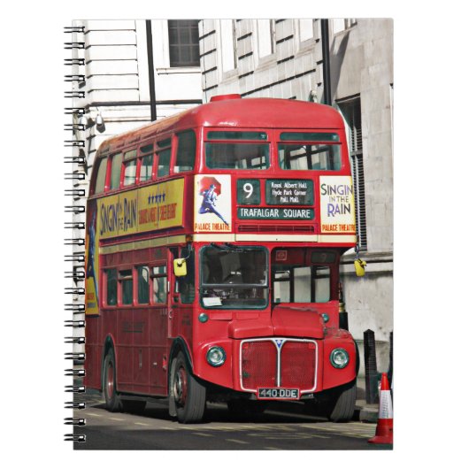 Vintager Londoner Bus Notizblock (Vorderseite)