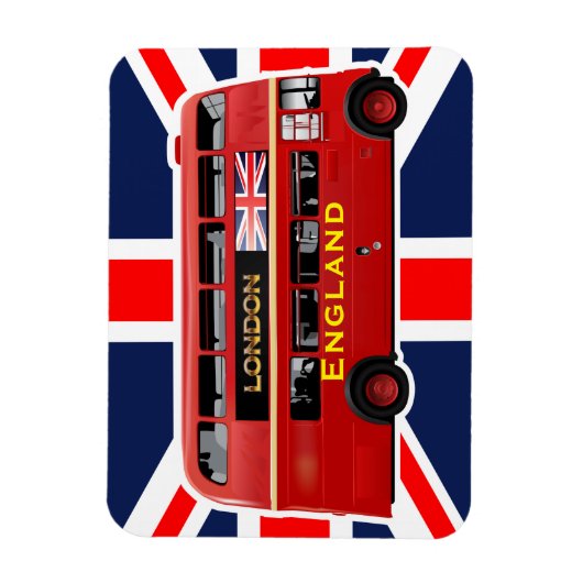 Vintager Londoner Doppeldecker Magnet (Vertikal)