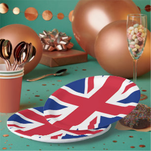 Vintager Londoner Fashion britischer Fahne Gewerks Pappteller