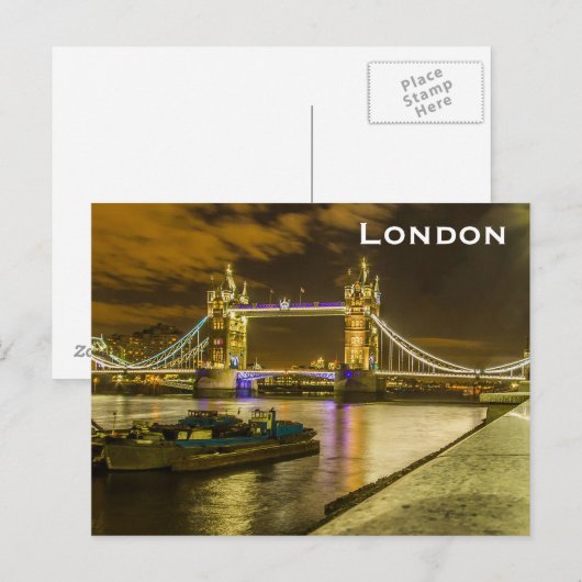 Vintager Londoner Tourismus Postkarte (Vorne/Hinten)