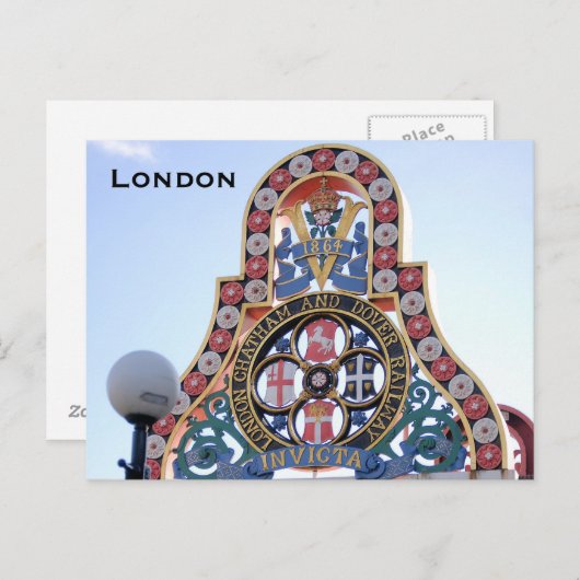 Vintager Londoner Tourismus Postkarte (Vorne/Hinten)