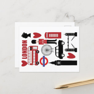 Vintager Londoner Tourismus Postkarte