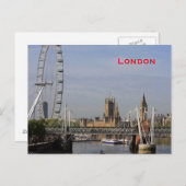 Vintager Londoner Tourismus Postkarte (Vorne/Hinten)